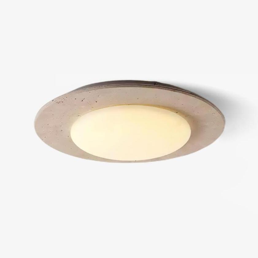 Arsoror Flush-Mount Travertine Ceiling Light
