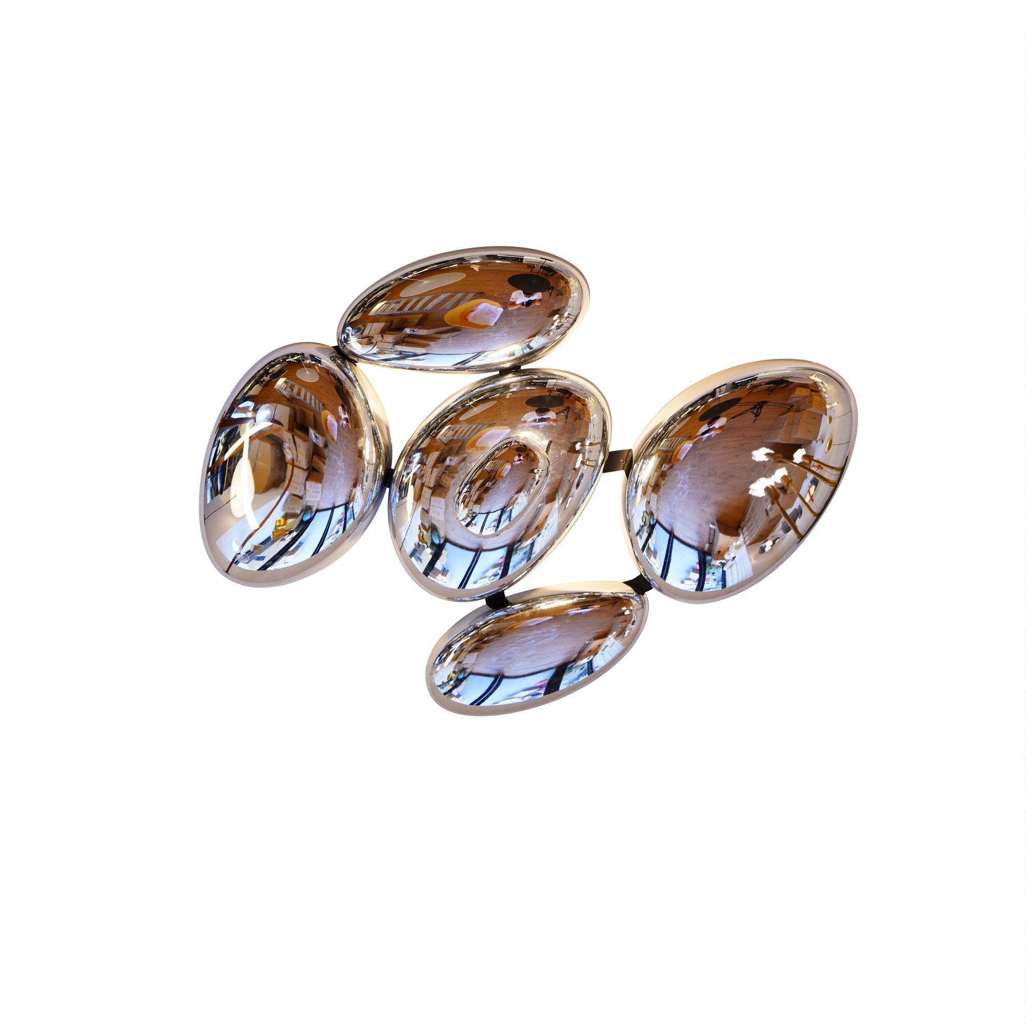 Vostix Ceiling Lamp Chrome Pebble Modern