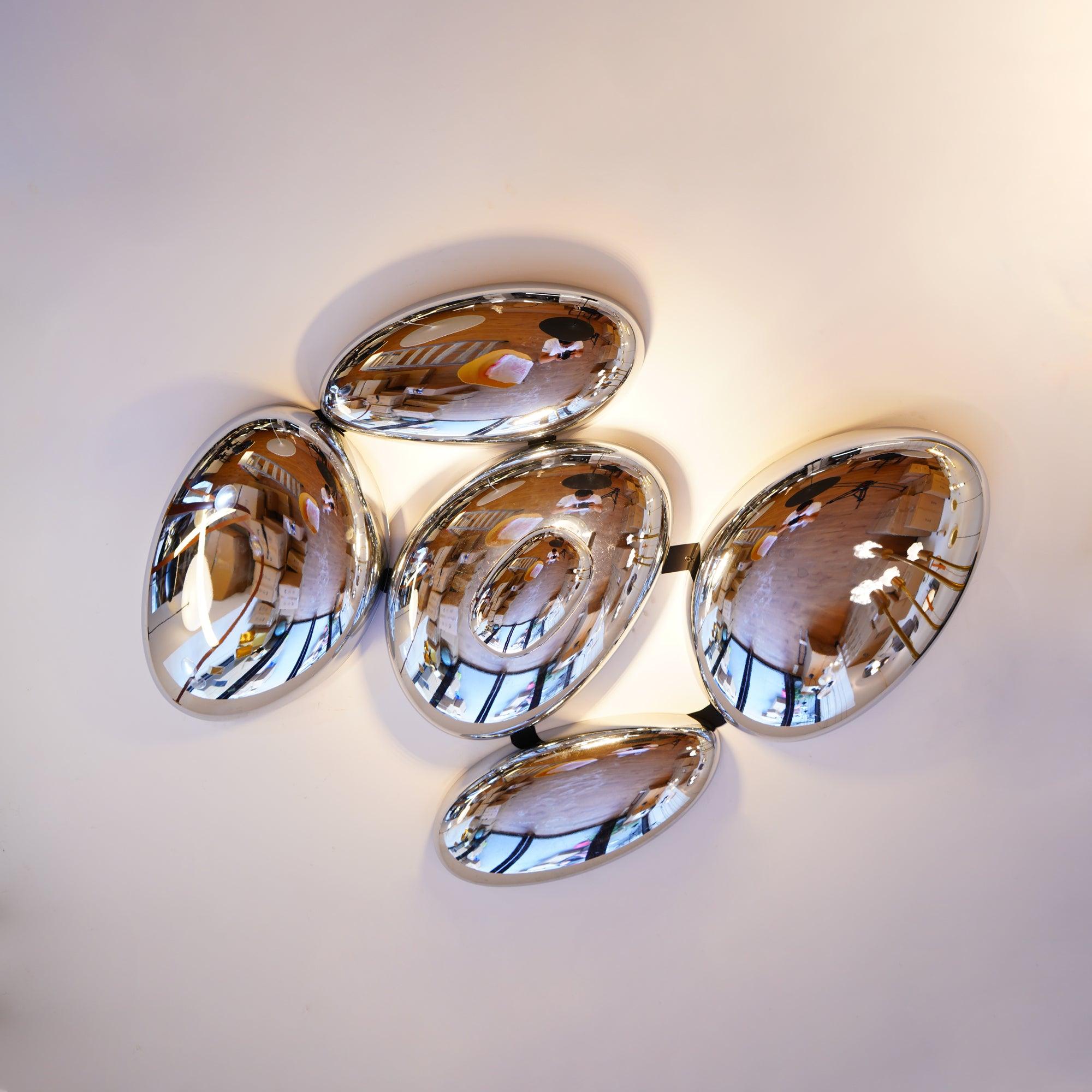 Vostix Ceiling Lamp Chrome Pebble Modern