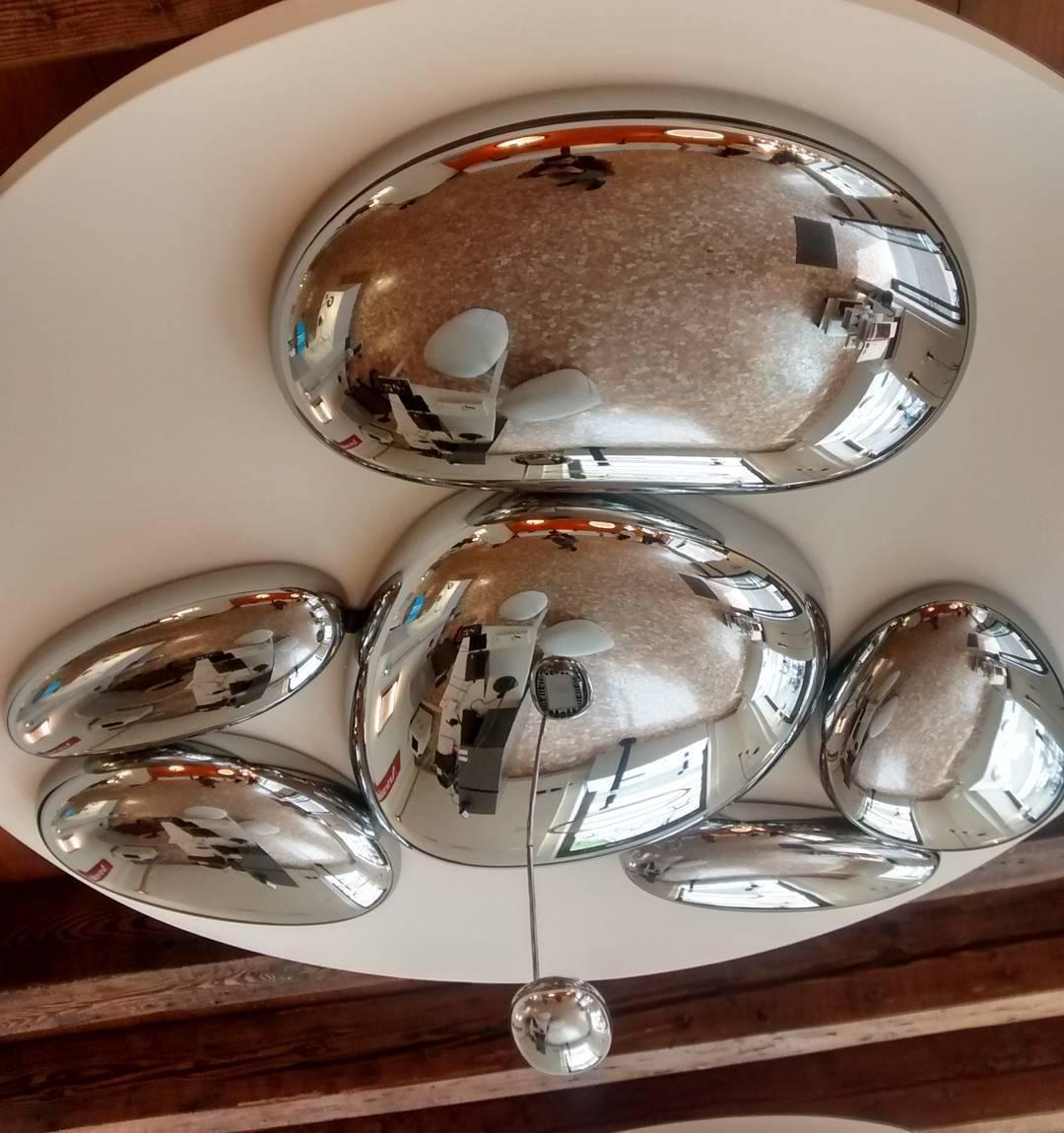 Vostix Ceiling Lamp Chrome Pebble Modern