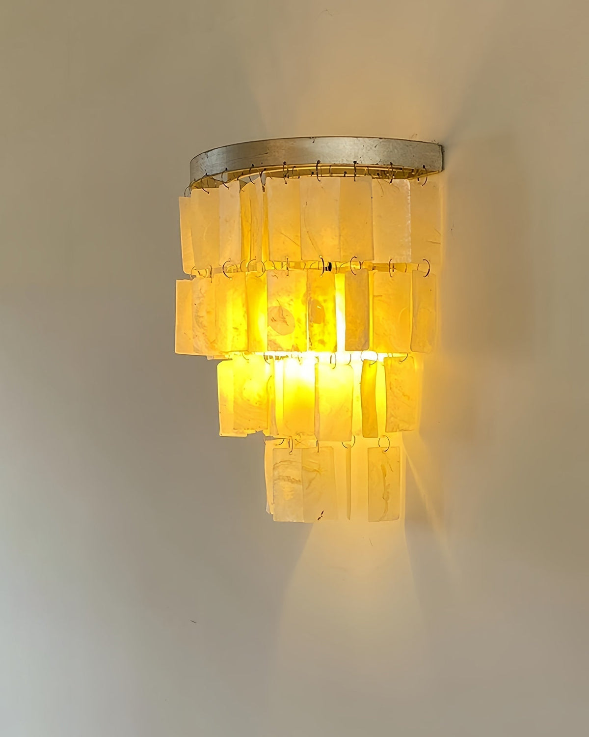 Vidoros Postmodern Luxury Shell Tiered Wall Lamp