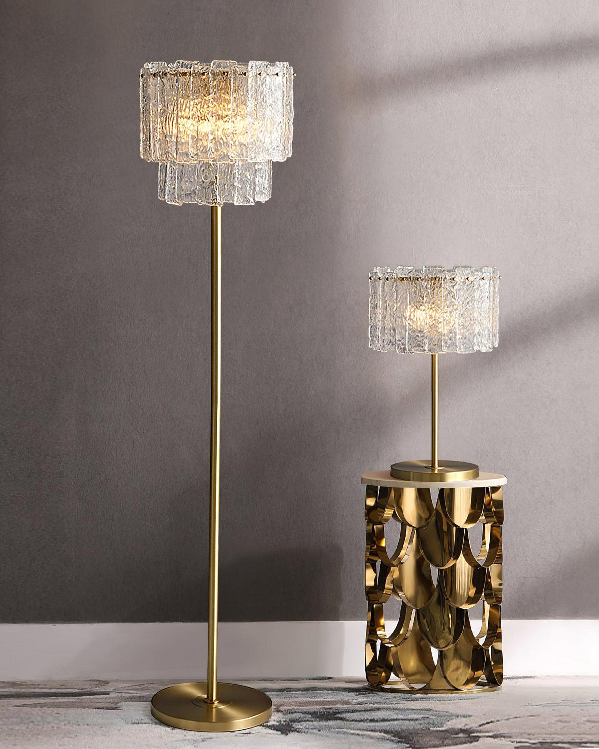 Velaette Luxury Glass Floor Lamp