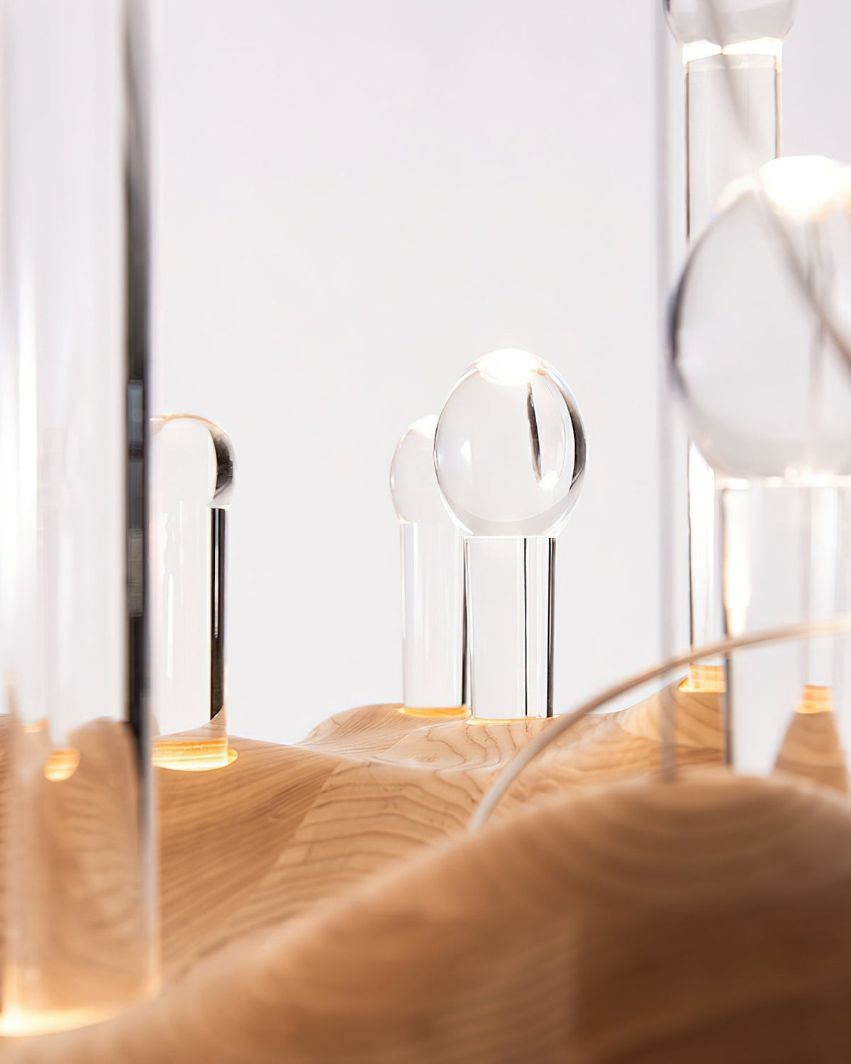 Umare Whimsical Oak Glass Pendant Light