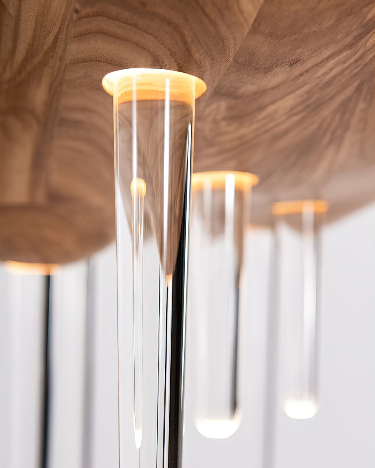 Umare Whimsical Oak Glass Pendant Light