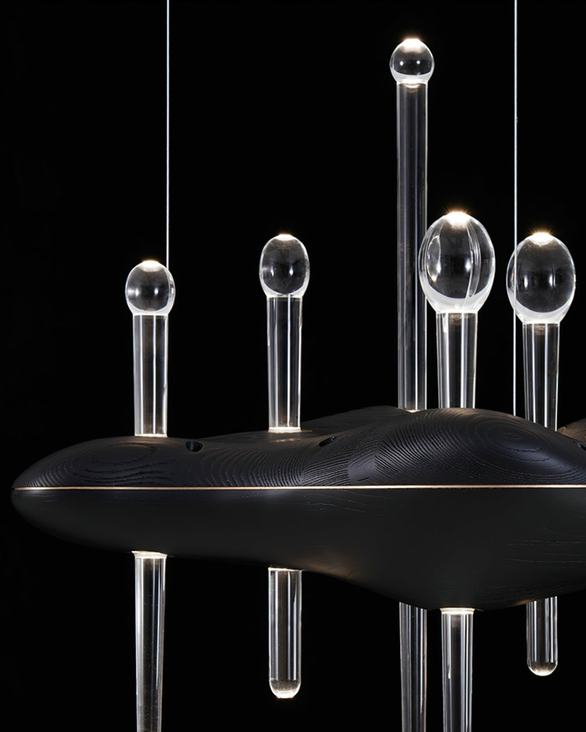 Umare Whimsical Oak Glass Pendant Light