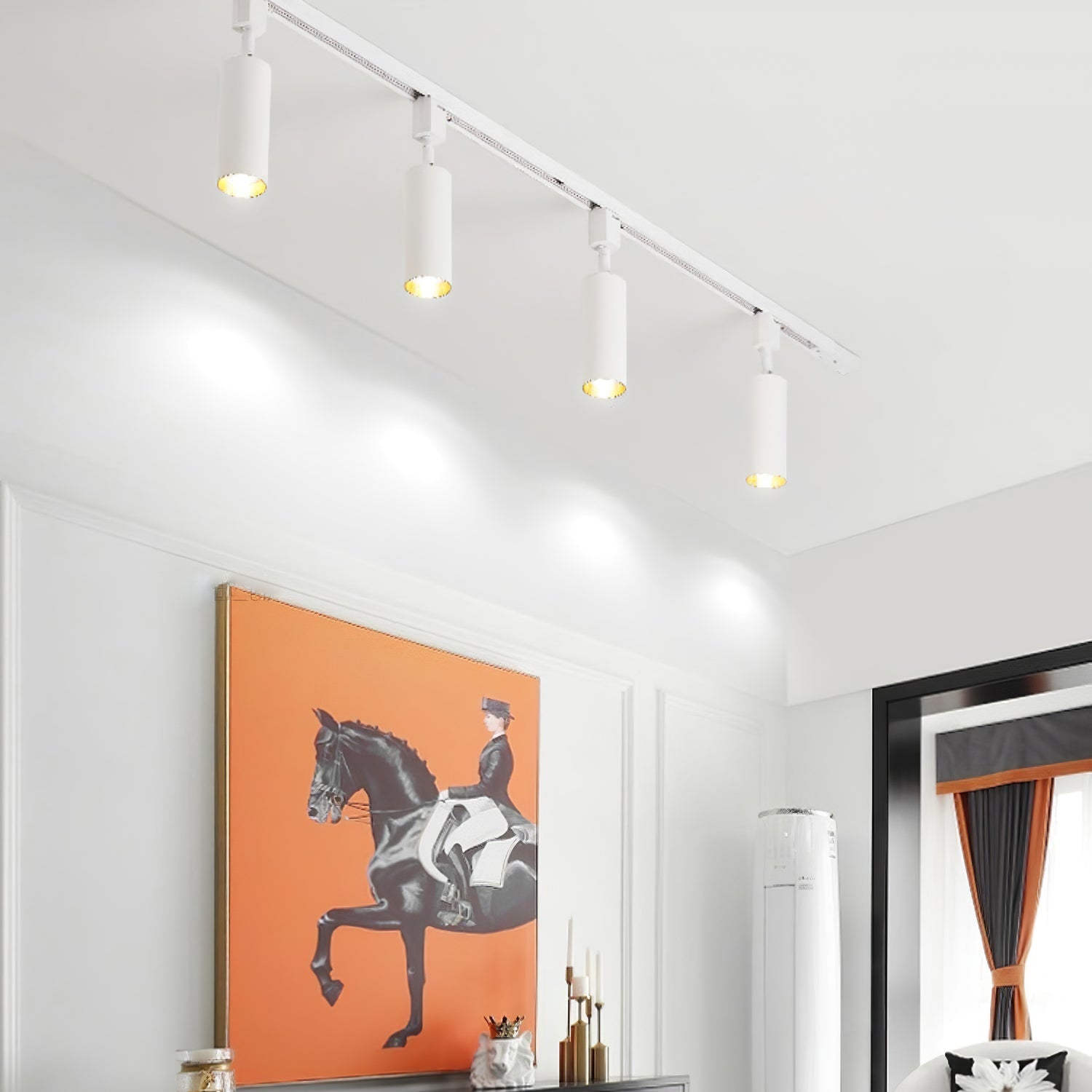 Solara Ceiling Lamp Sleek Cylinder Track with Minimalist - Neutral Decor