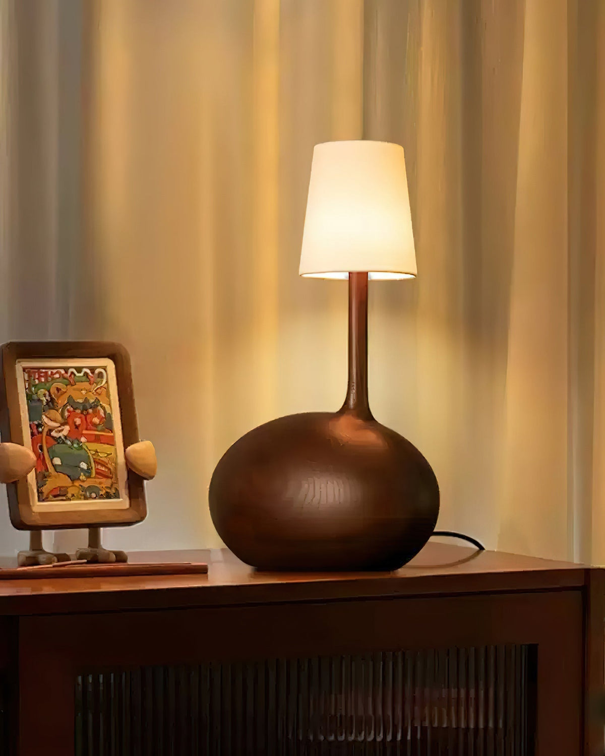 Brixten Wood Fabric Table Lamp