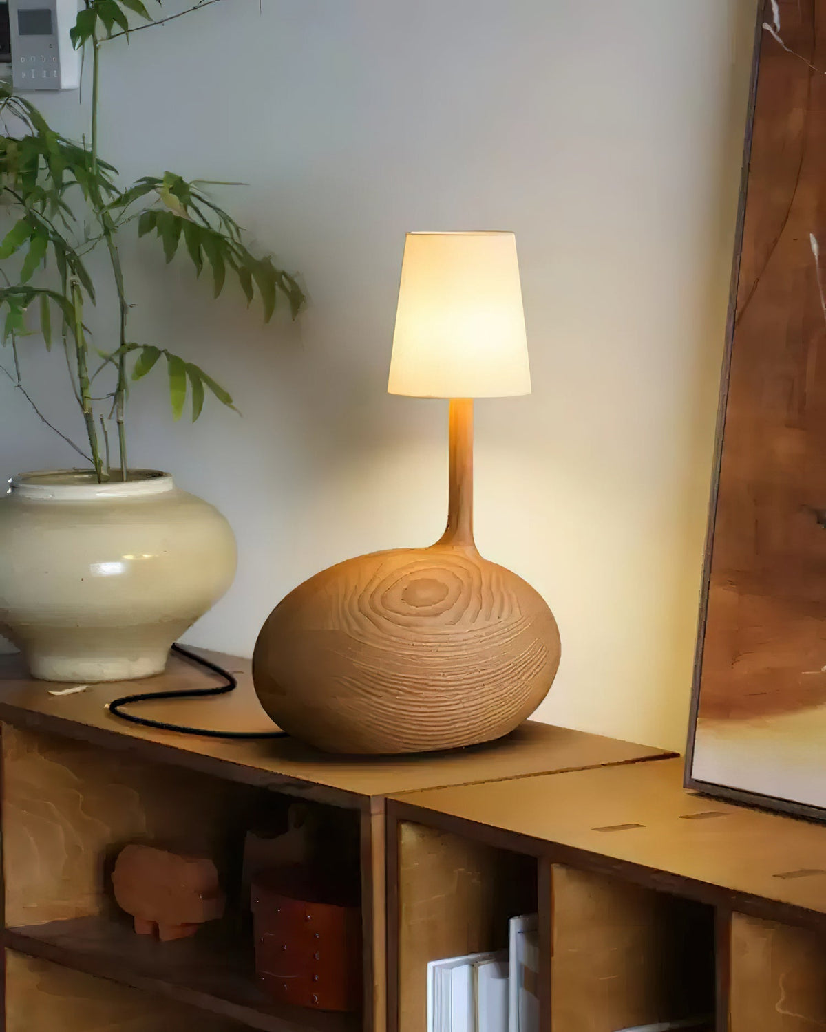 Brixten Wood Fabric Table Lamp
