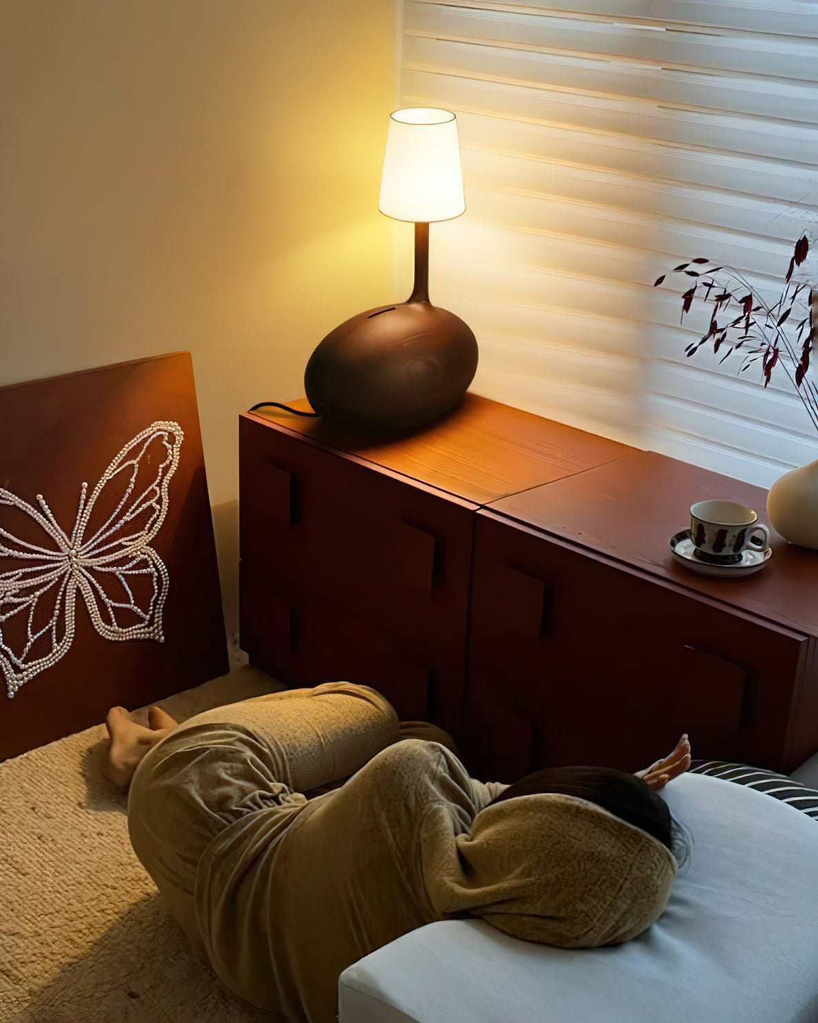 Brixten Wood Fabric Table Lamp