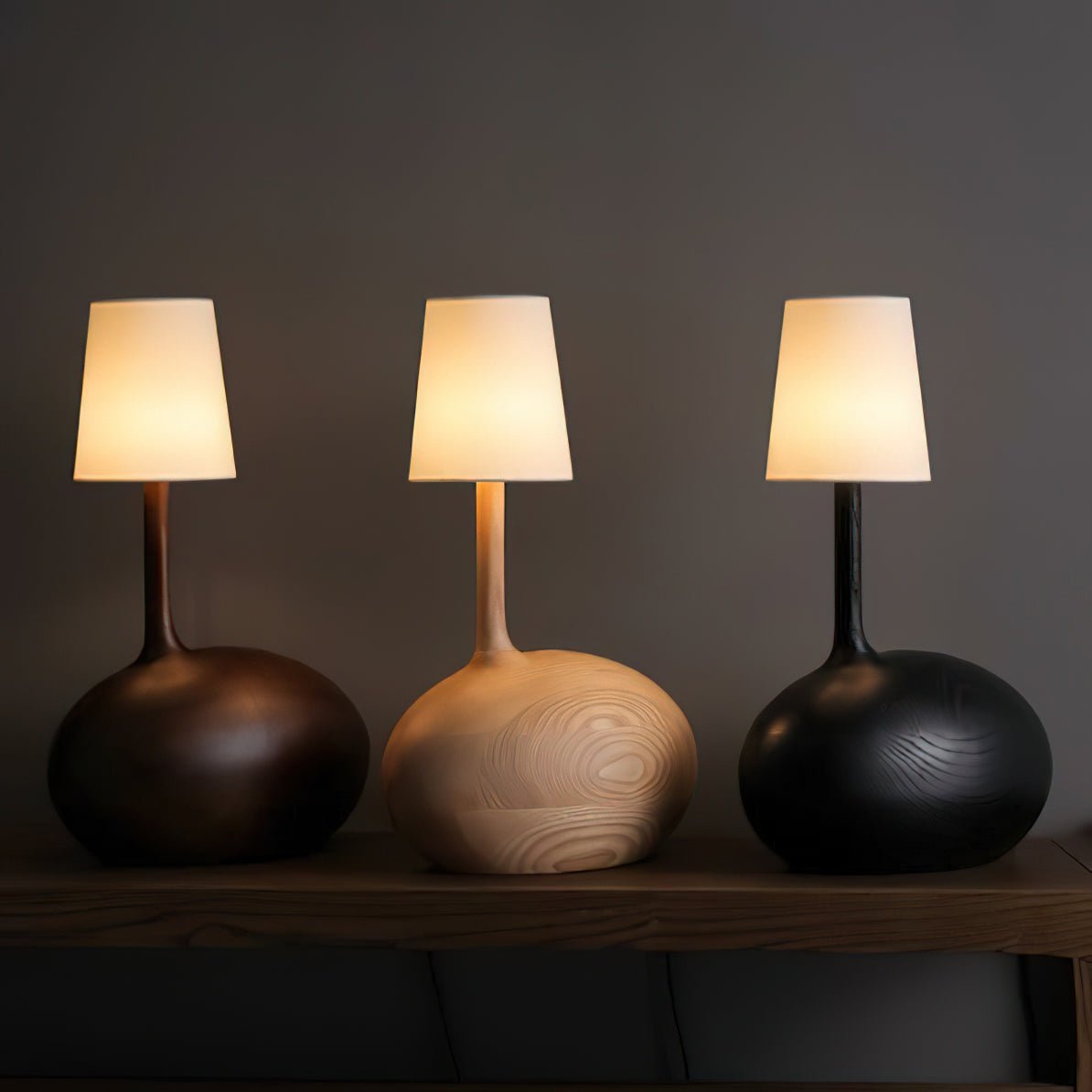 Brixten Wood Fabric Table Lamp