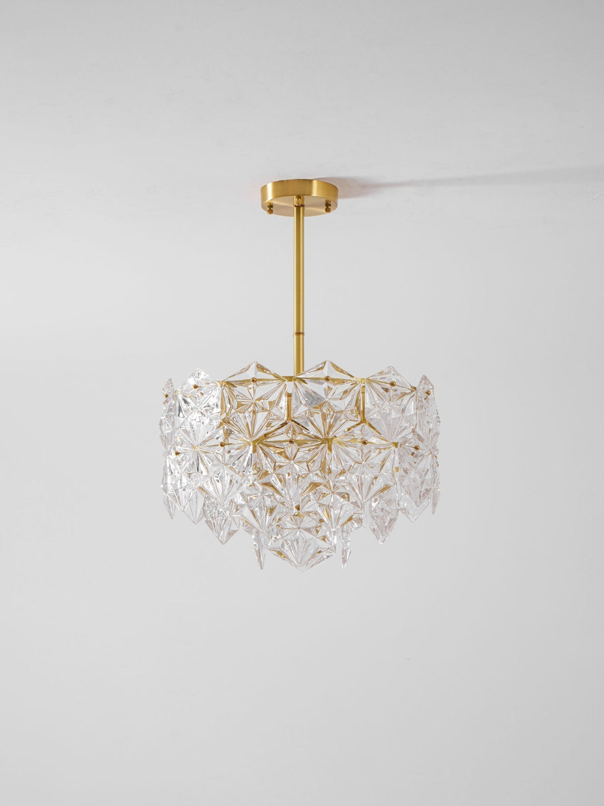 Eirararia Chandelier Snowflake Glass Gold