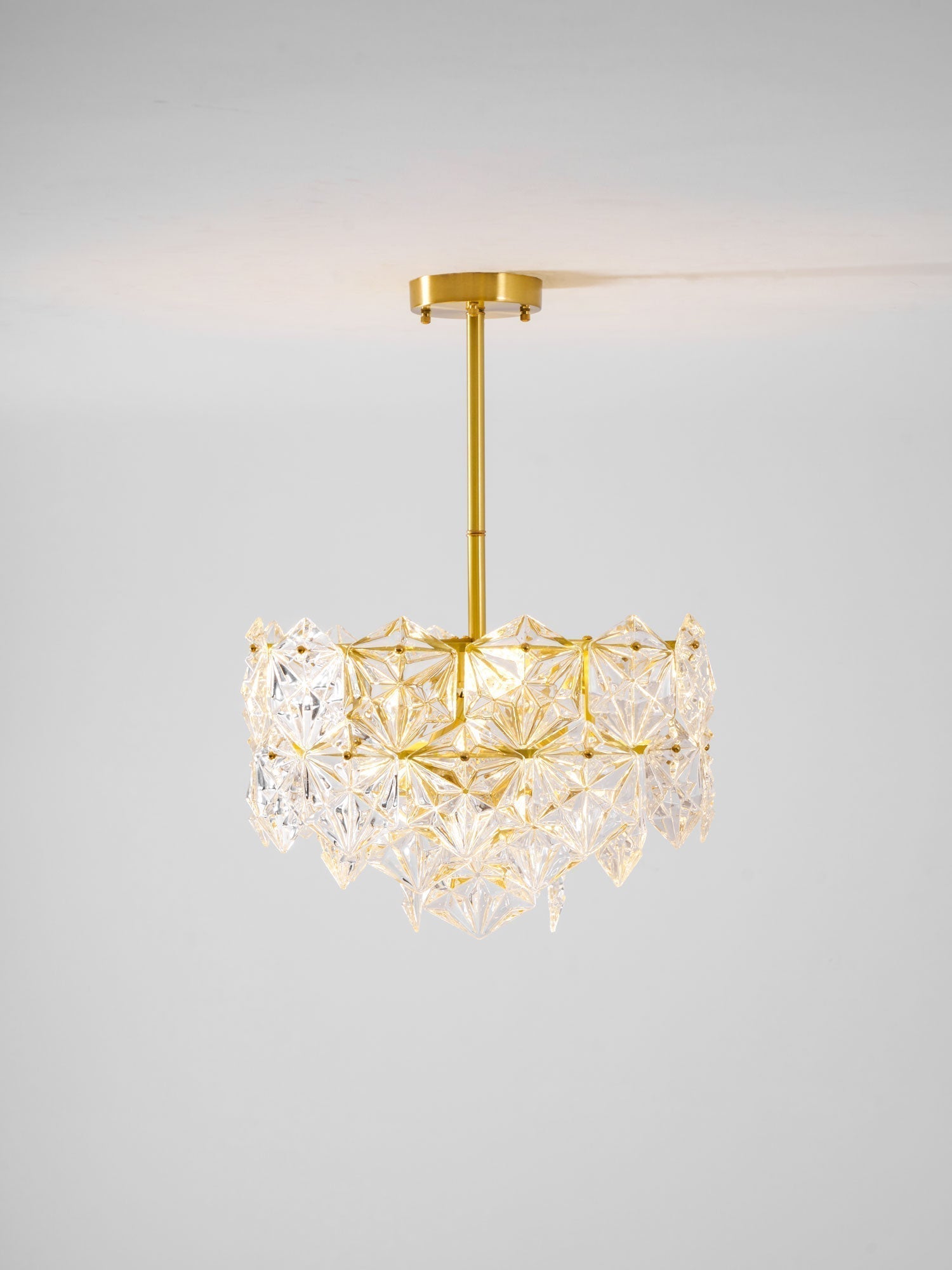 Eirararia Chandelier Snowflake Glass Gold