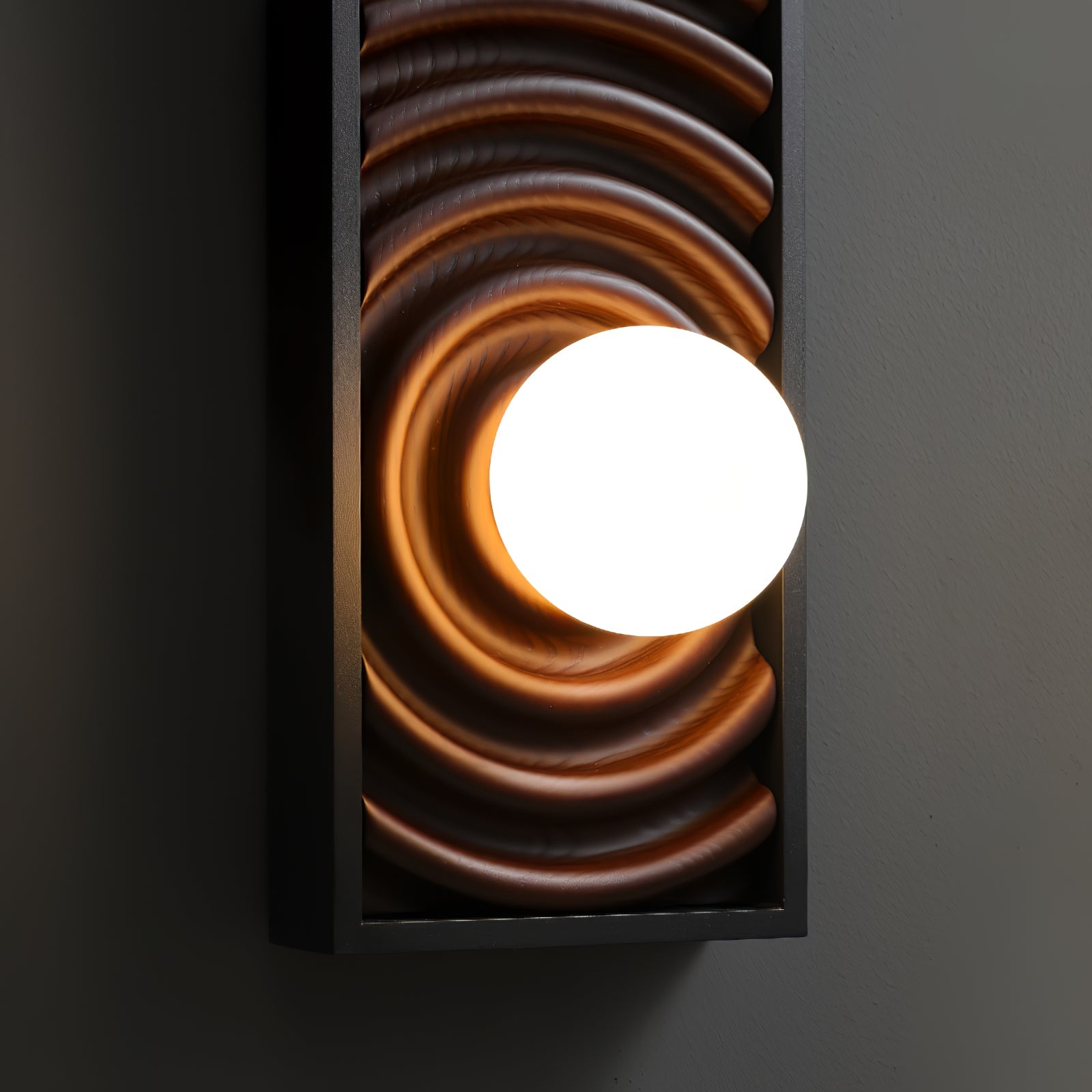 Caleb Vintage Wood Wall Lamp