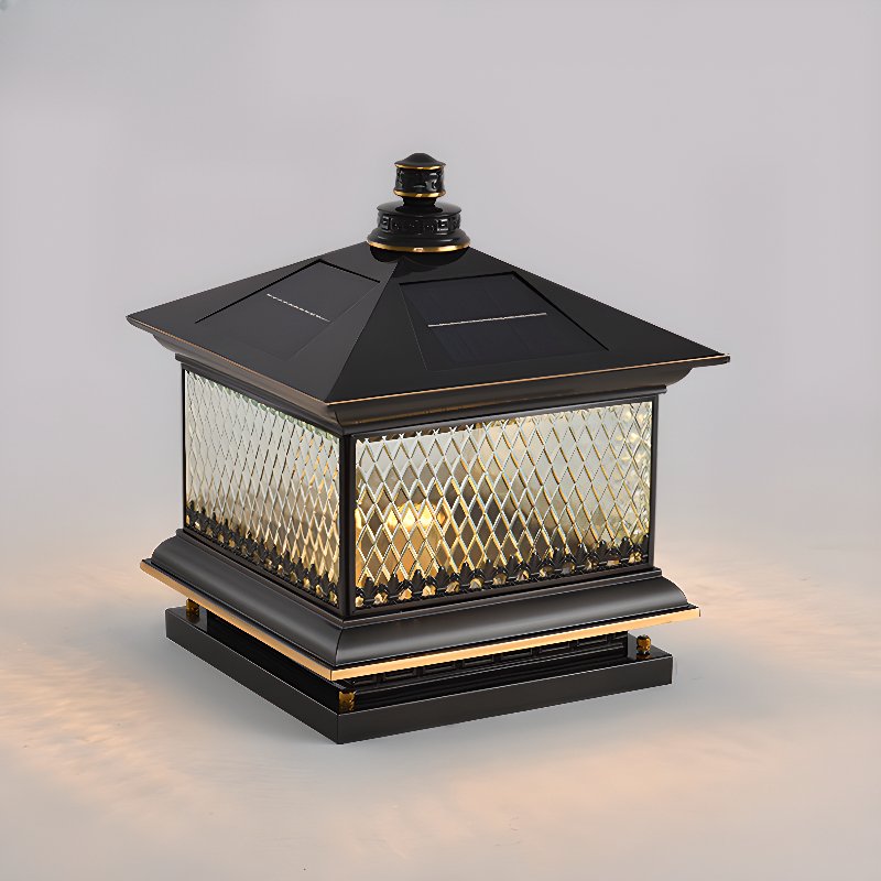 Evelor Classic Diamond Solar Post Outdoor Light