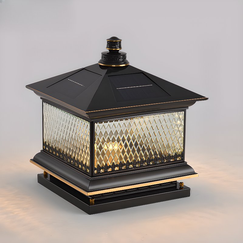 Evelor Classic Diamond Solar Post Outdoor Light