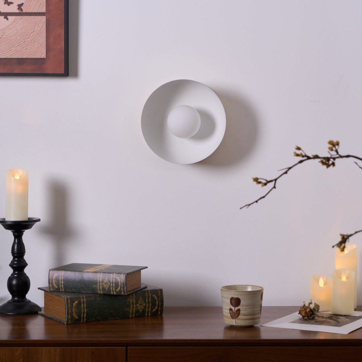 Eirearia Modern Minimalist Solar Eclipse Brass Glass Wall Light