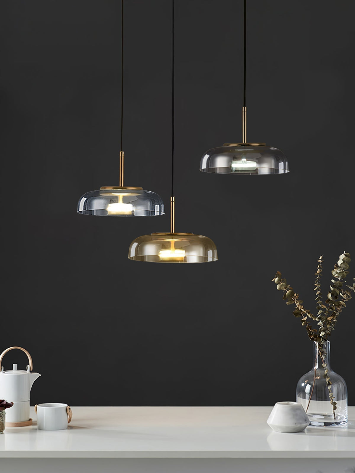 Liorenia Pendant Lamp Transparent Glass Sleek