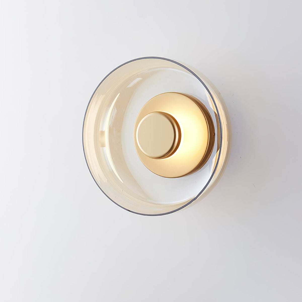 Aether Brass Glass Wall Light
