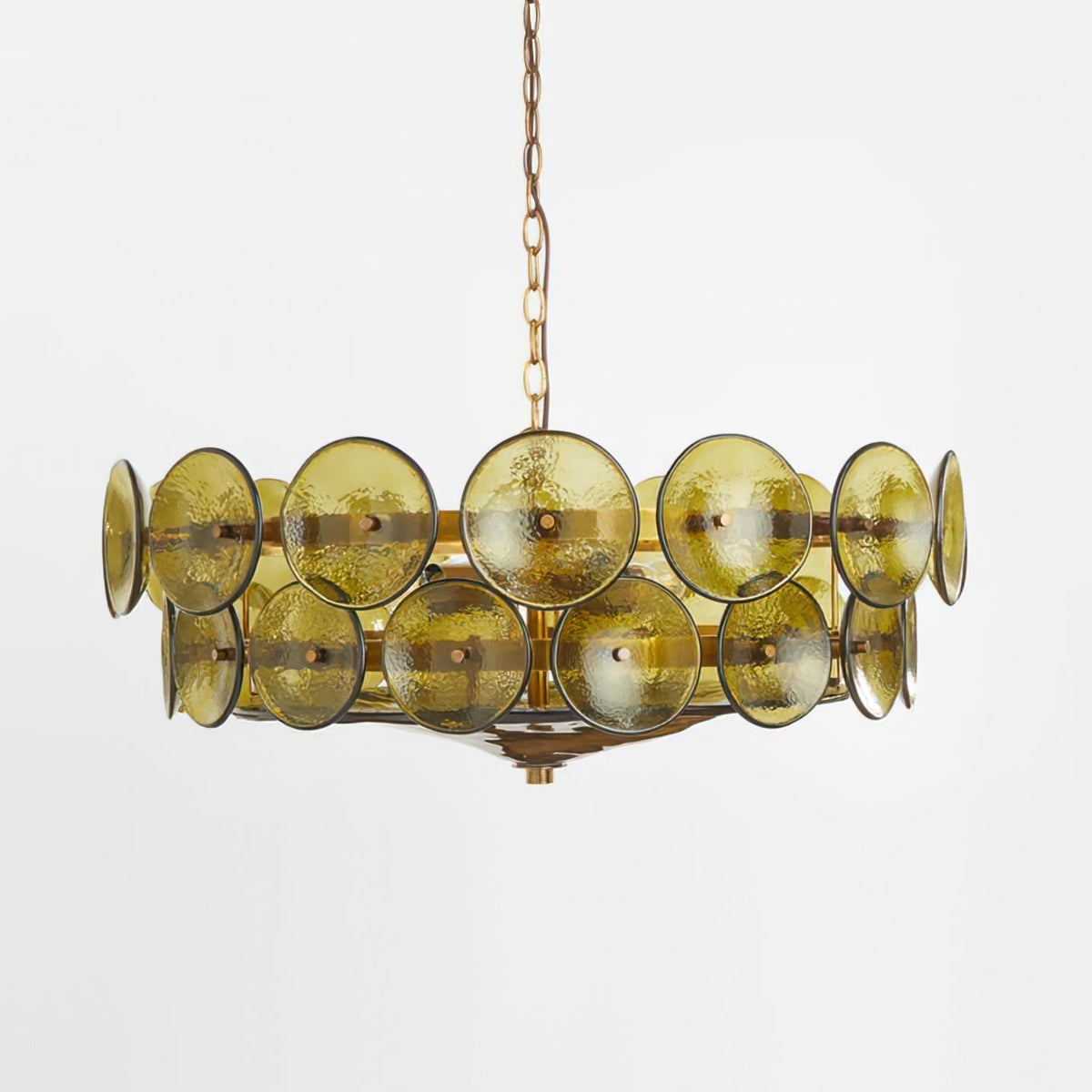 Eirinena Chandelier Murano Glass Disc Vintage