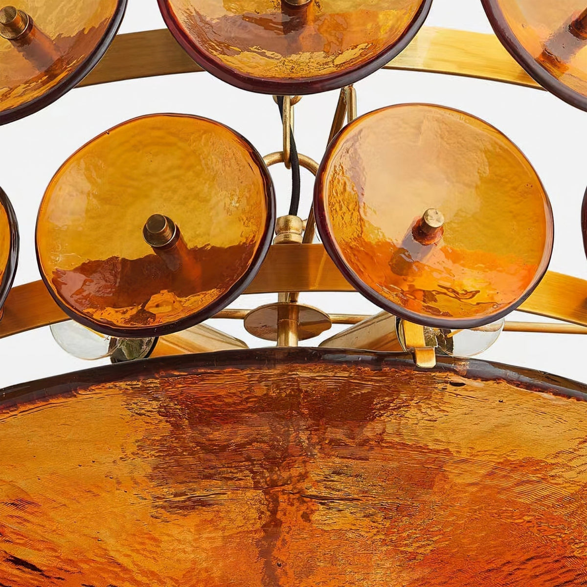 Eirinena Chandelier Murano Glass Disc Vintage