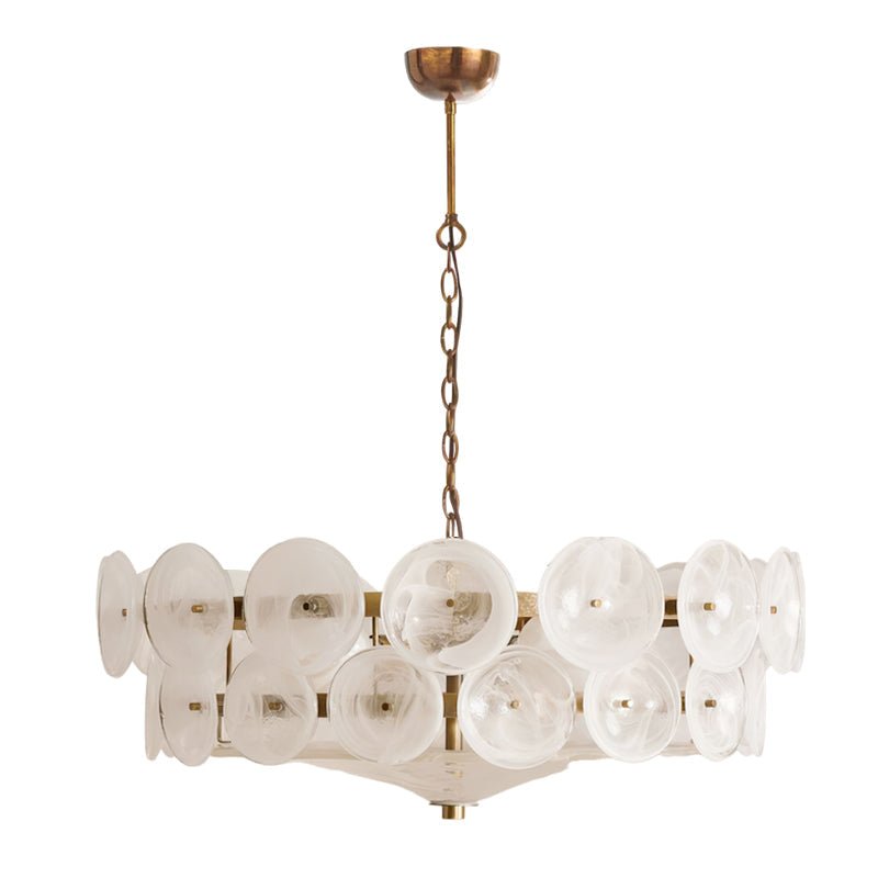 Eirinena Chandelier Murano Glass Disc Vintage