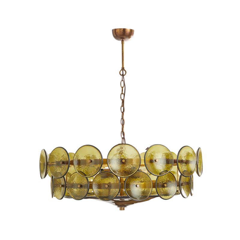 Eirinena Chandelier Murano Glass Disc Vintage