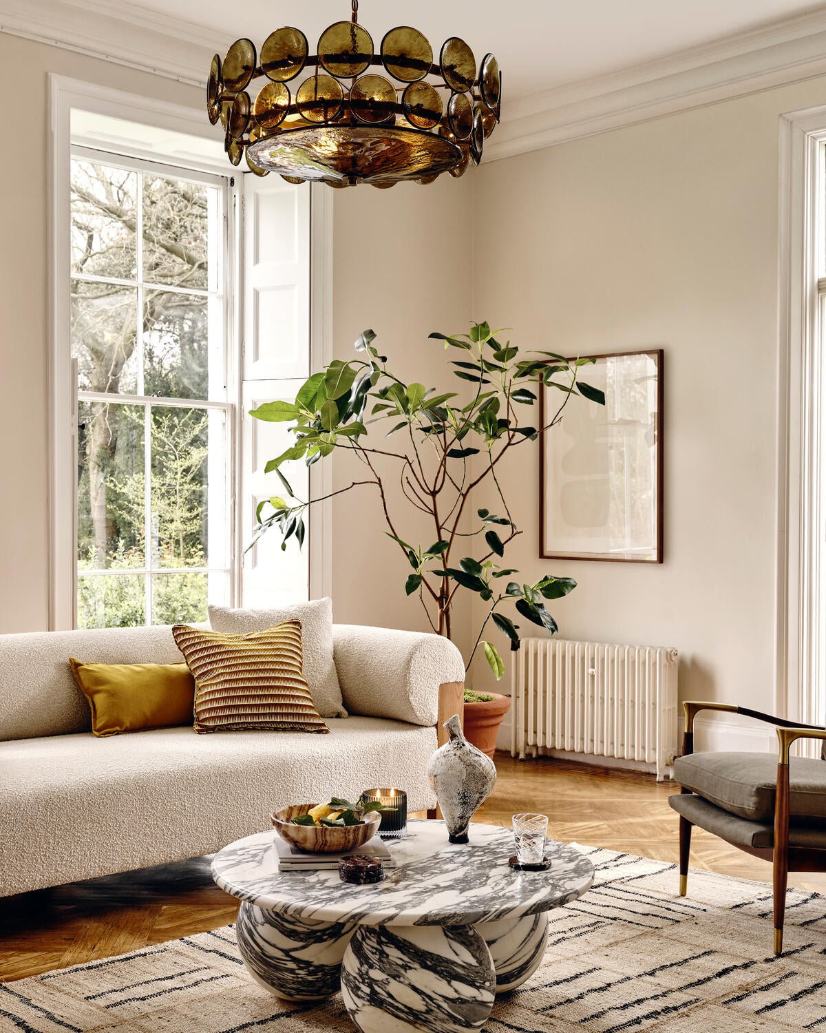 Eirinena Chandelier Murano Glass Disc Vintage