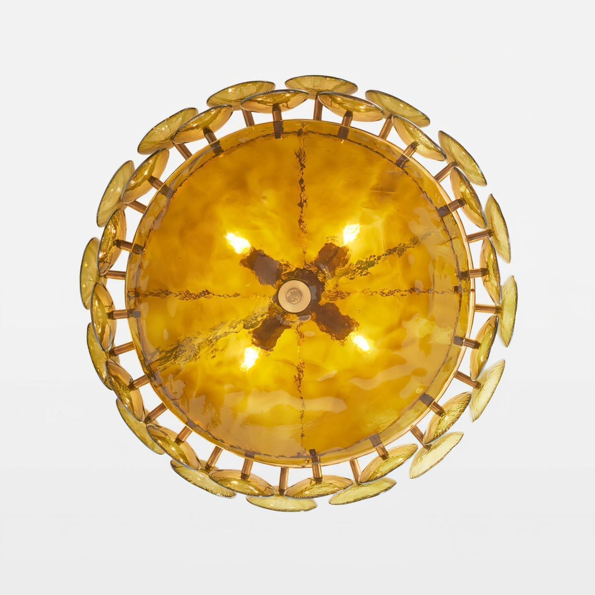 Eirinena Chandelier Murano Glass Disc Vintage