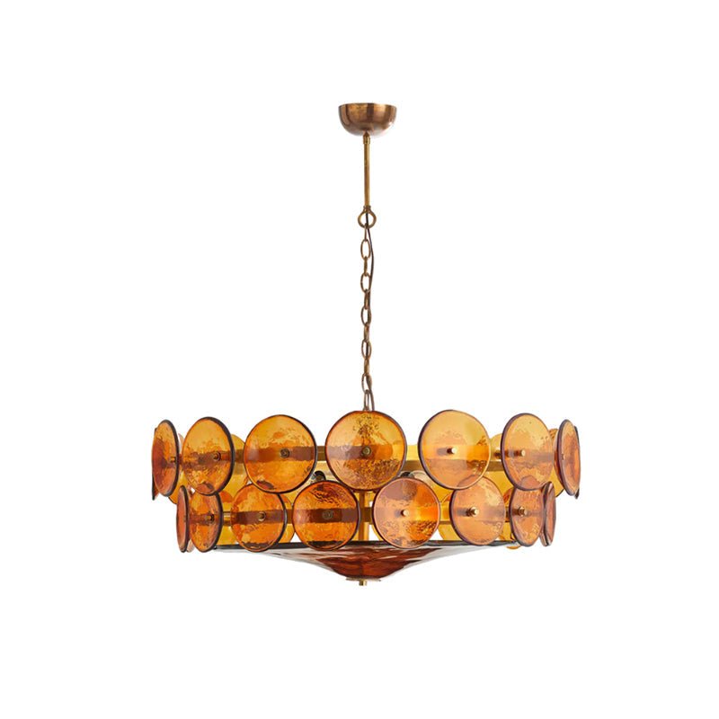 Eirinena Chandelier Murano Glass Disc Vintage