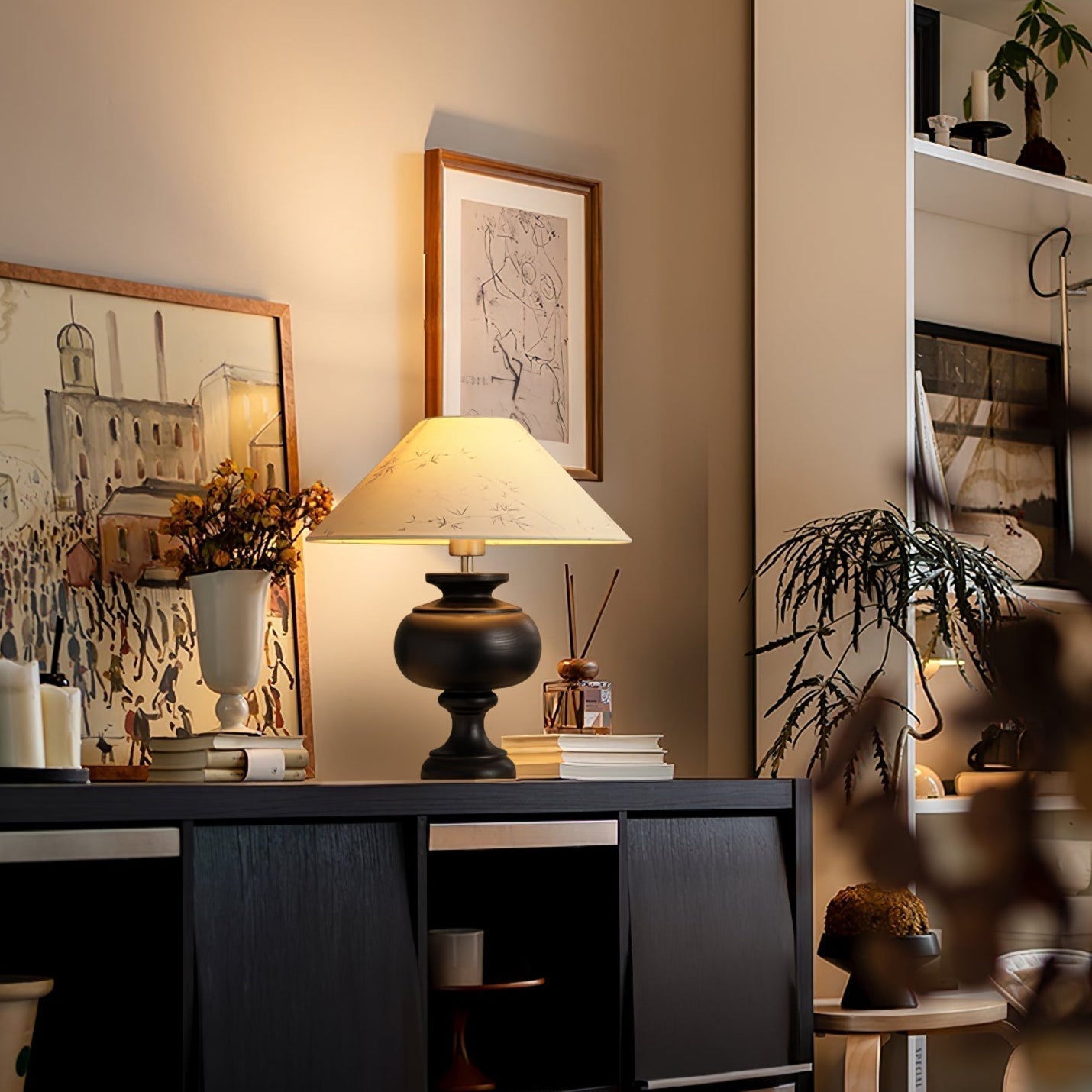Culiril Oriental Fabric Table Lamp