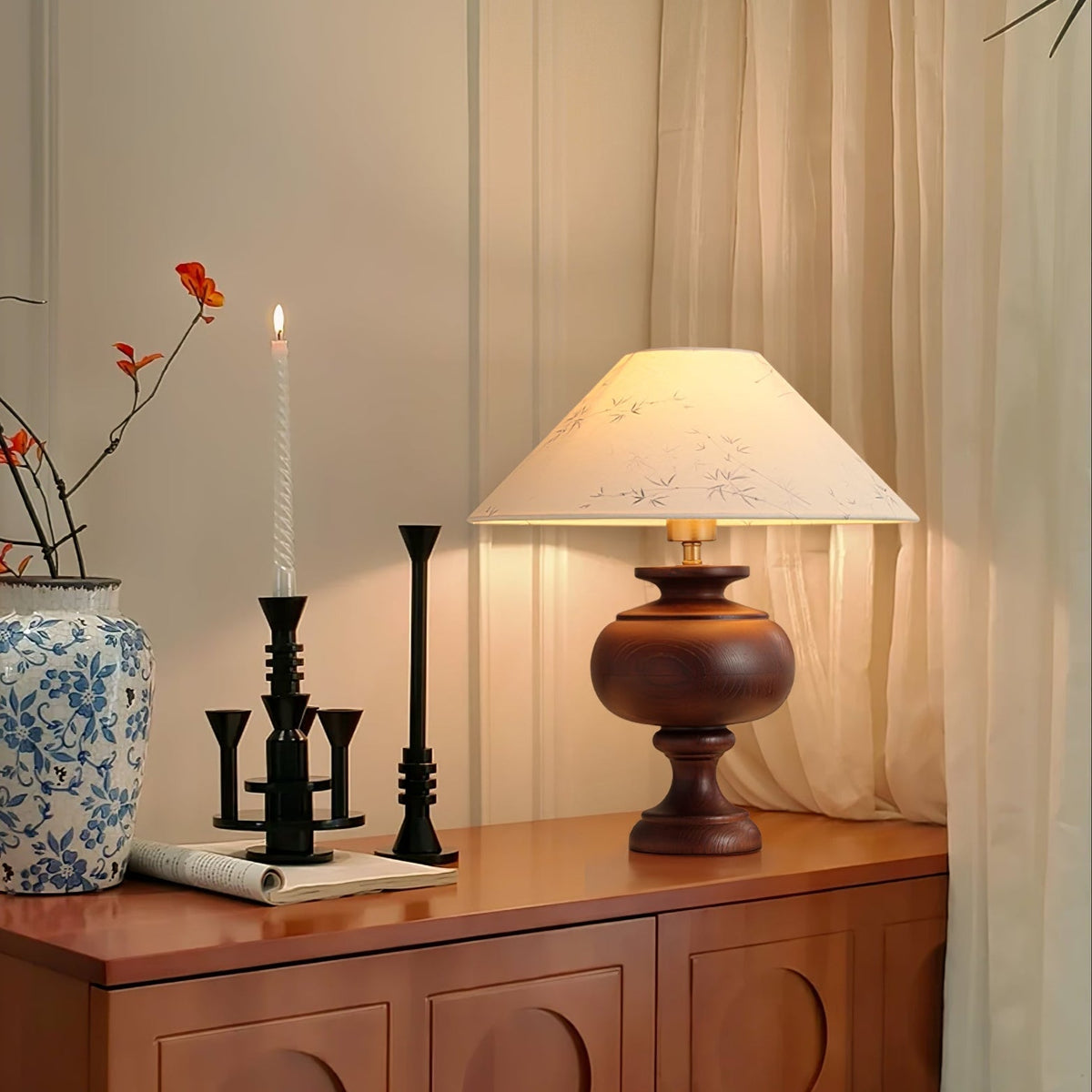 Culiril Oriental Fabric Table Lamp