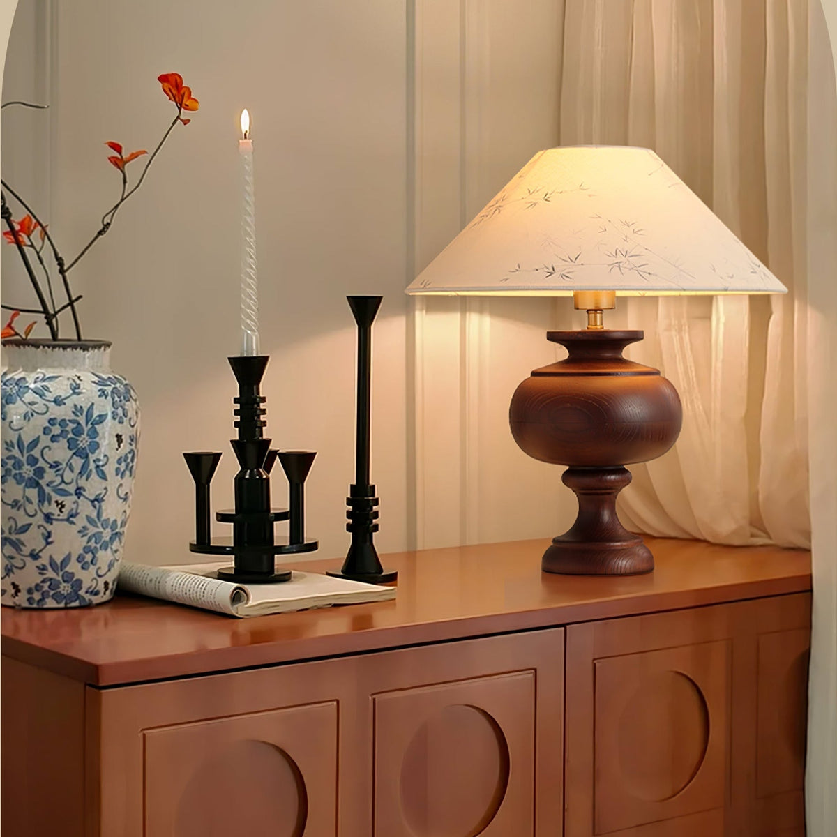 Culiril Oriental Fabric Table Lamp
