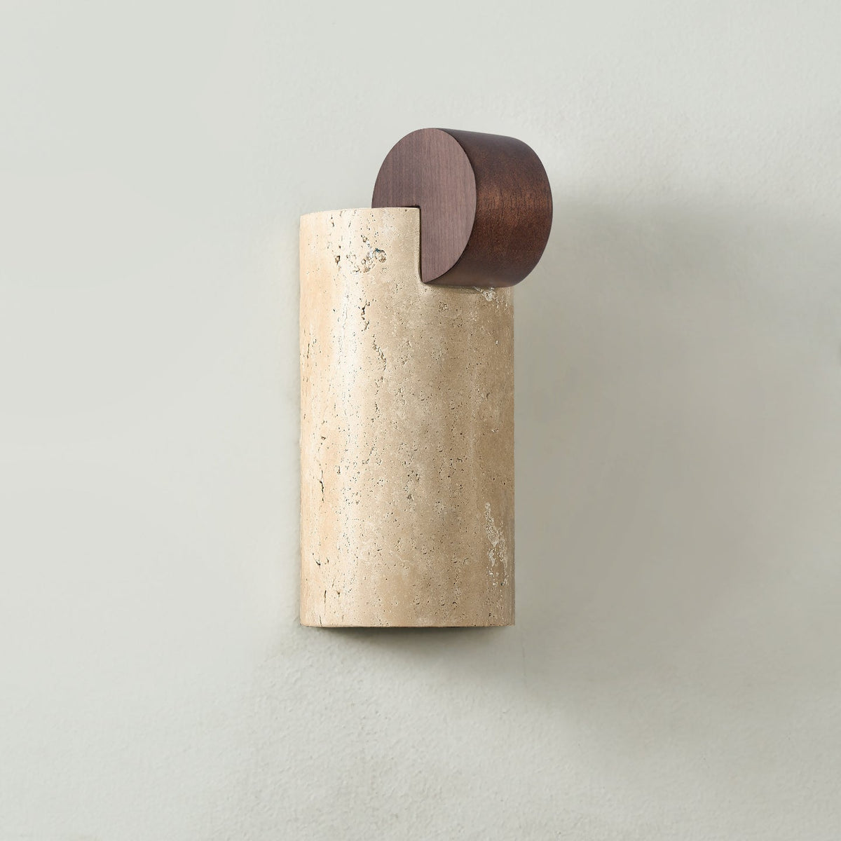Velm Curve Yellow Travertine Wall Lamp