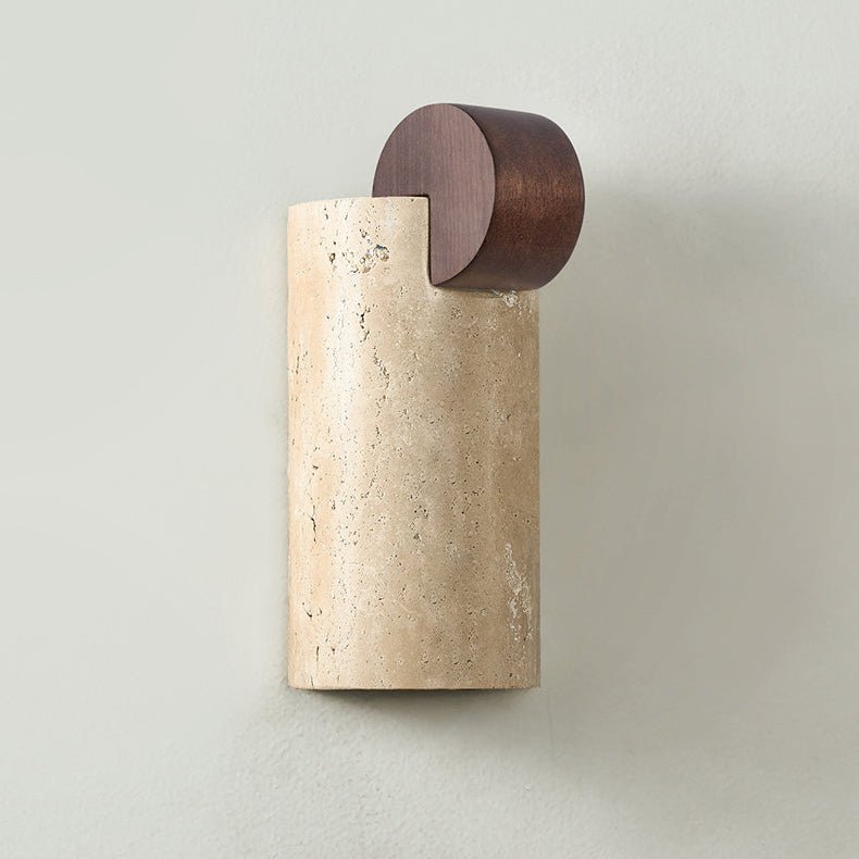 Velm Curve Yellow Travertine Wall Lamp