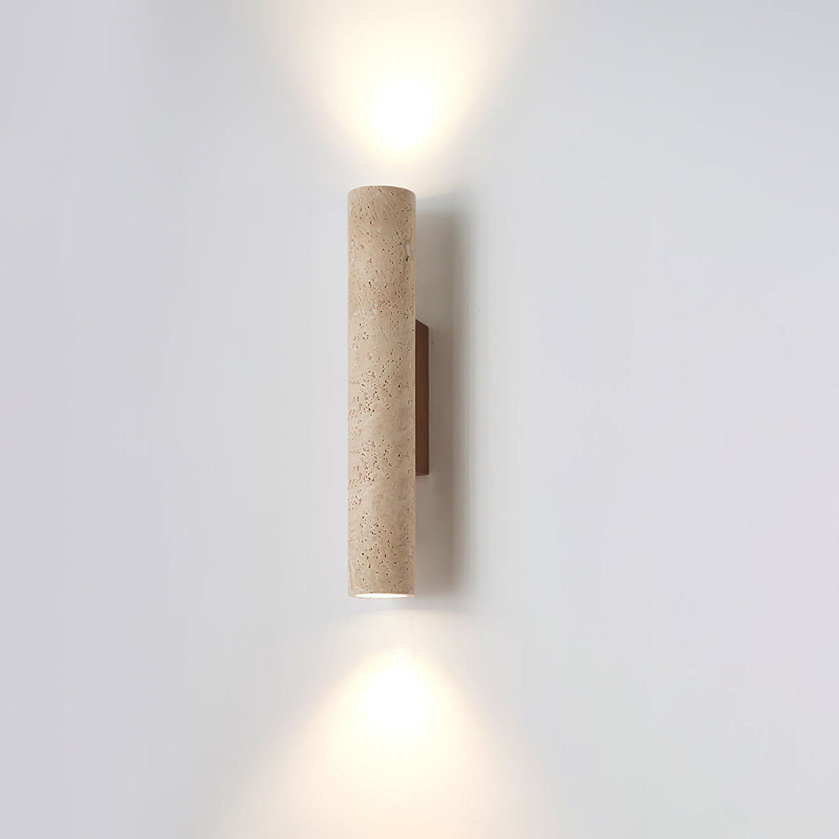 Seranise Slim Cylinder Travertine Wall Light