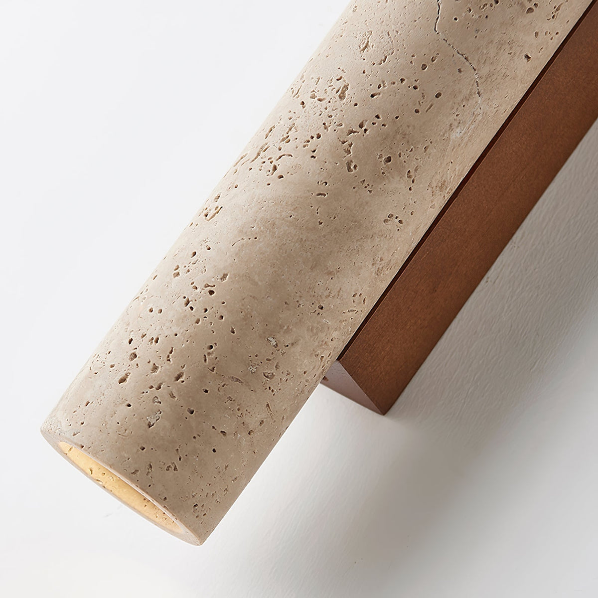 Seranise Slim Cylinder Travertine Wall Light