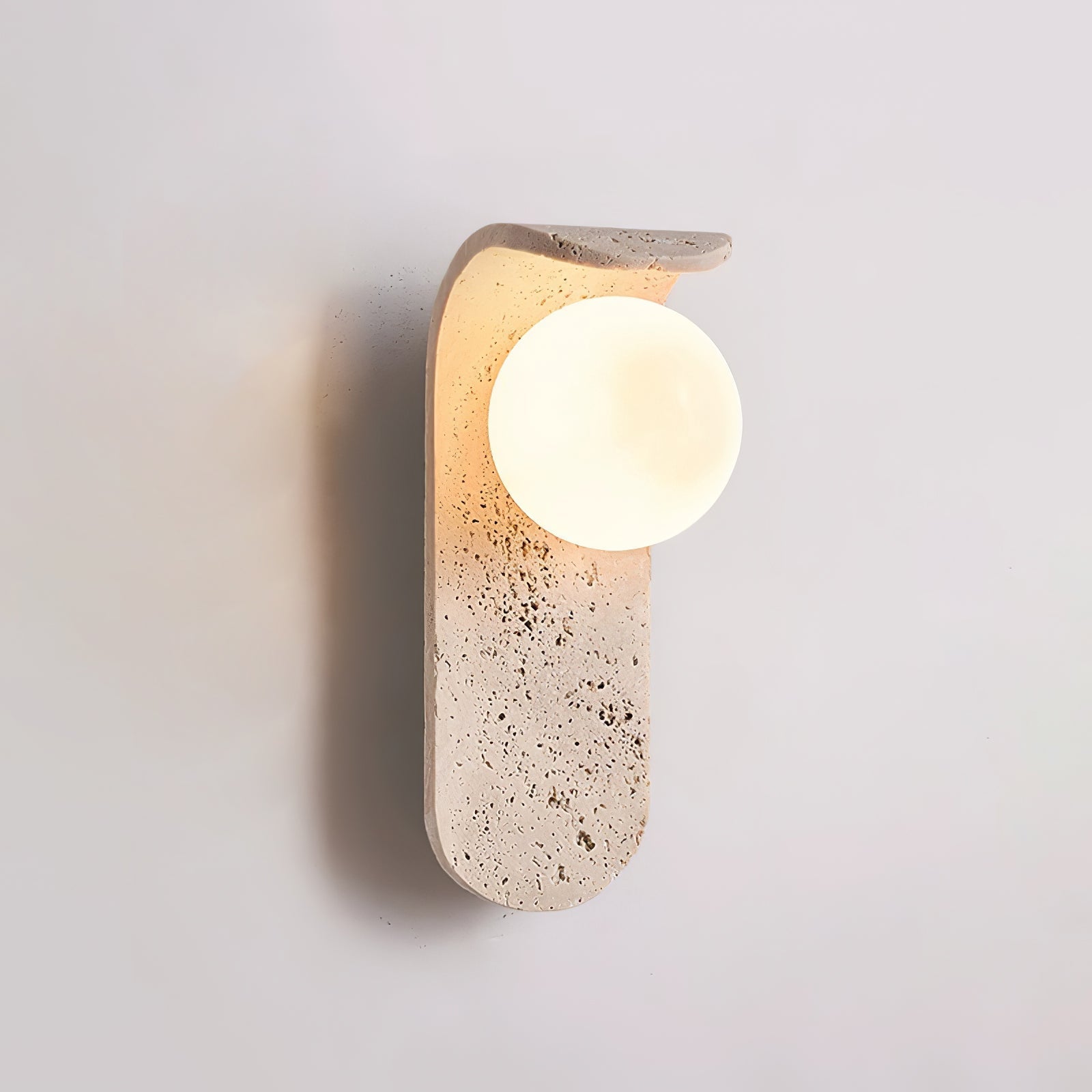 Arkoviel Sconce-Frame Travertine Wall Light