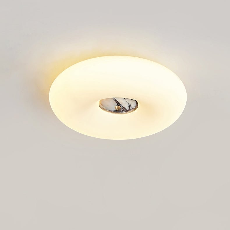 Flen Yellow Travertine Ring Ceiling Light