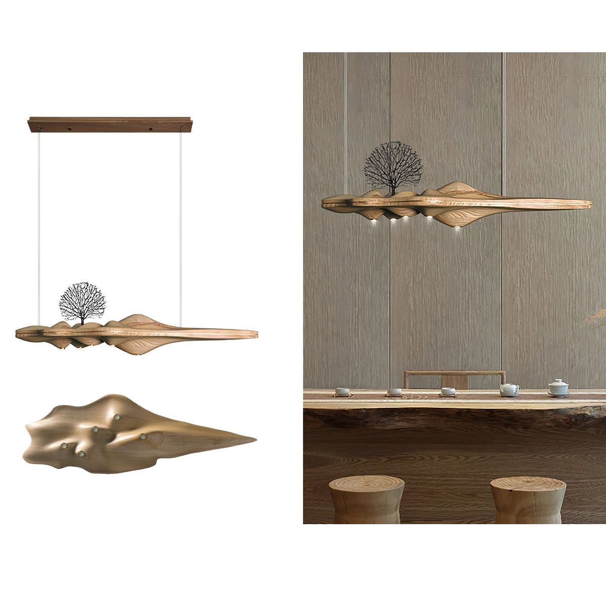 Tolven Premium Elegance Wood Pendant Lamp