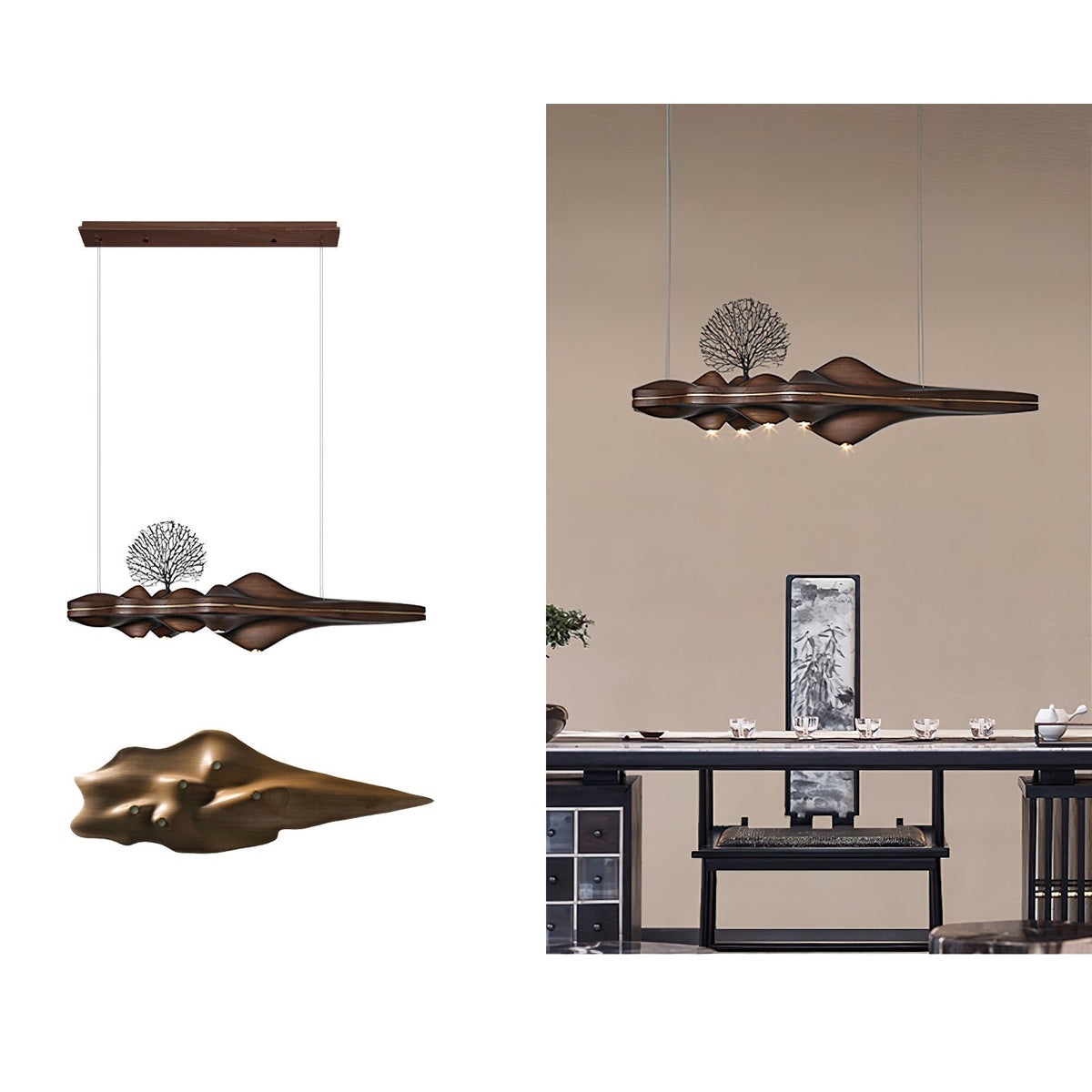 Tolven Premium Elegance Wood Pendant Lamp