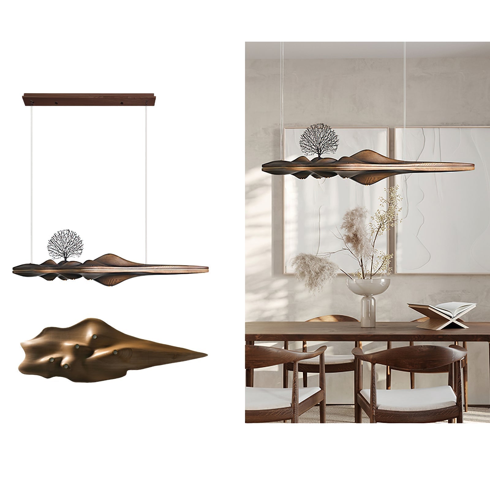 Tolven Premium Elegance Wood Pendant Lamp
