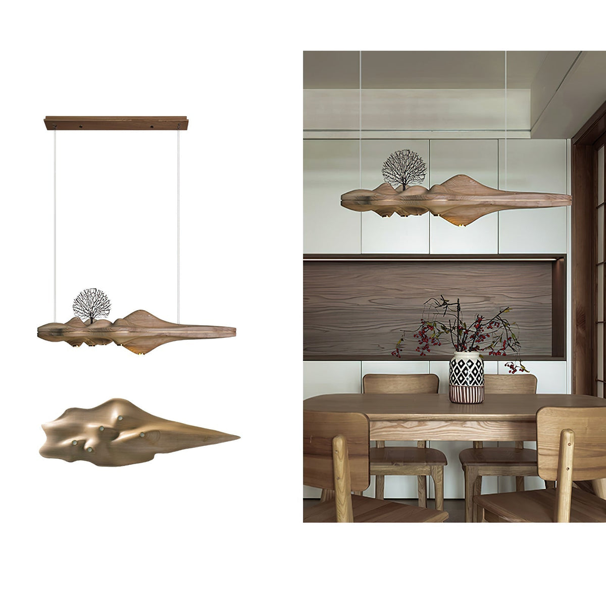 Tolven Premium Elegance Wood Pendant Lamp