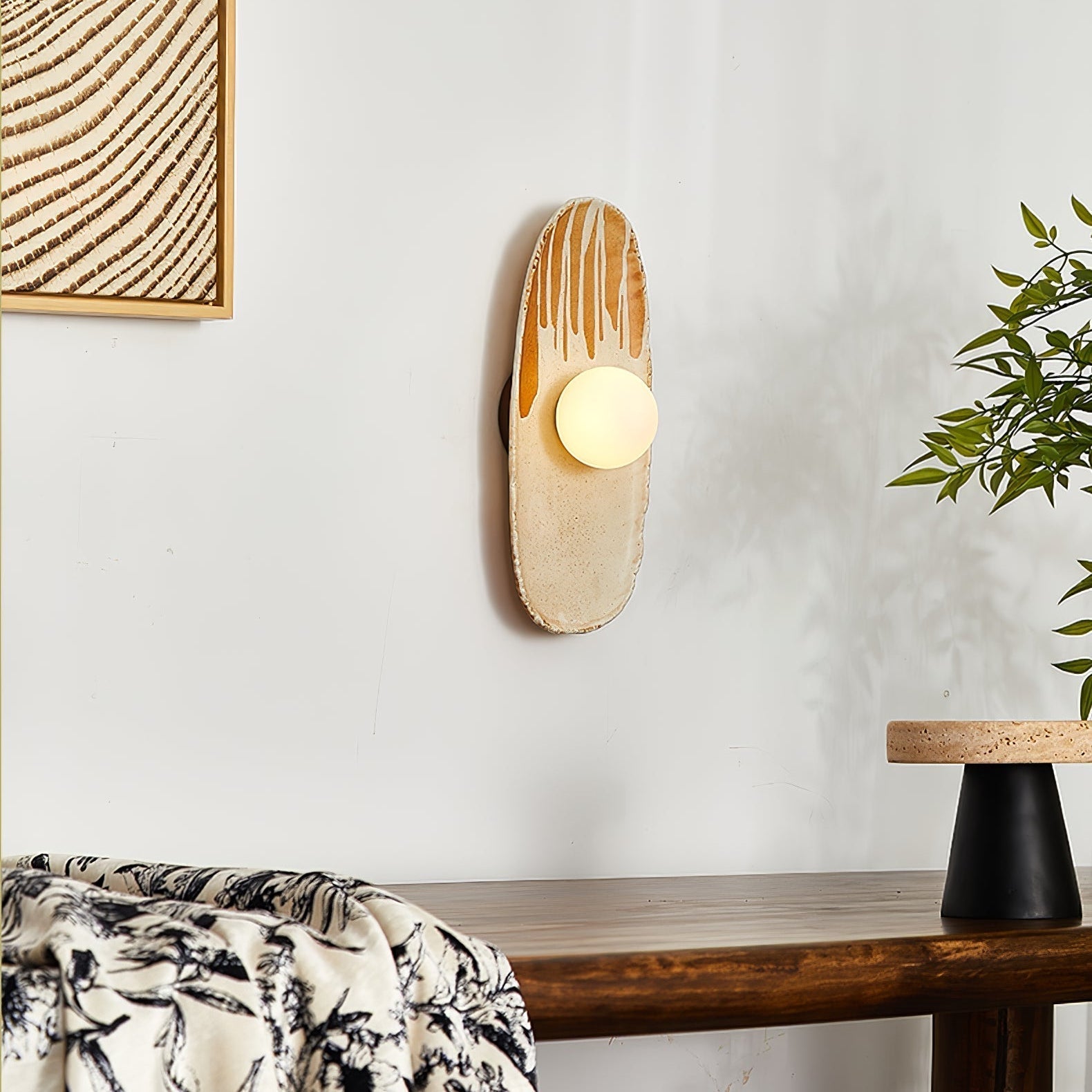 Marisella Rustic Marble Wall Lamp