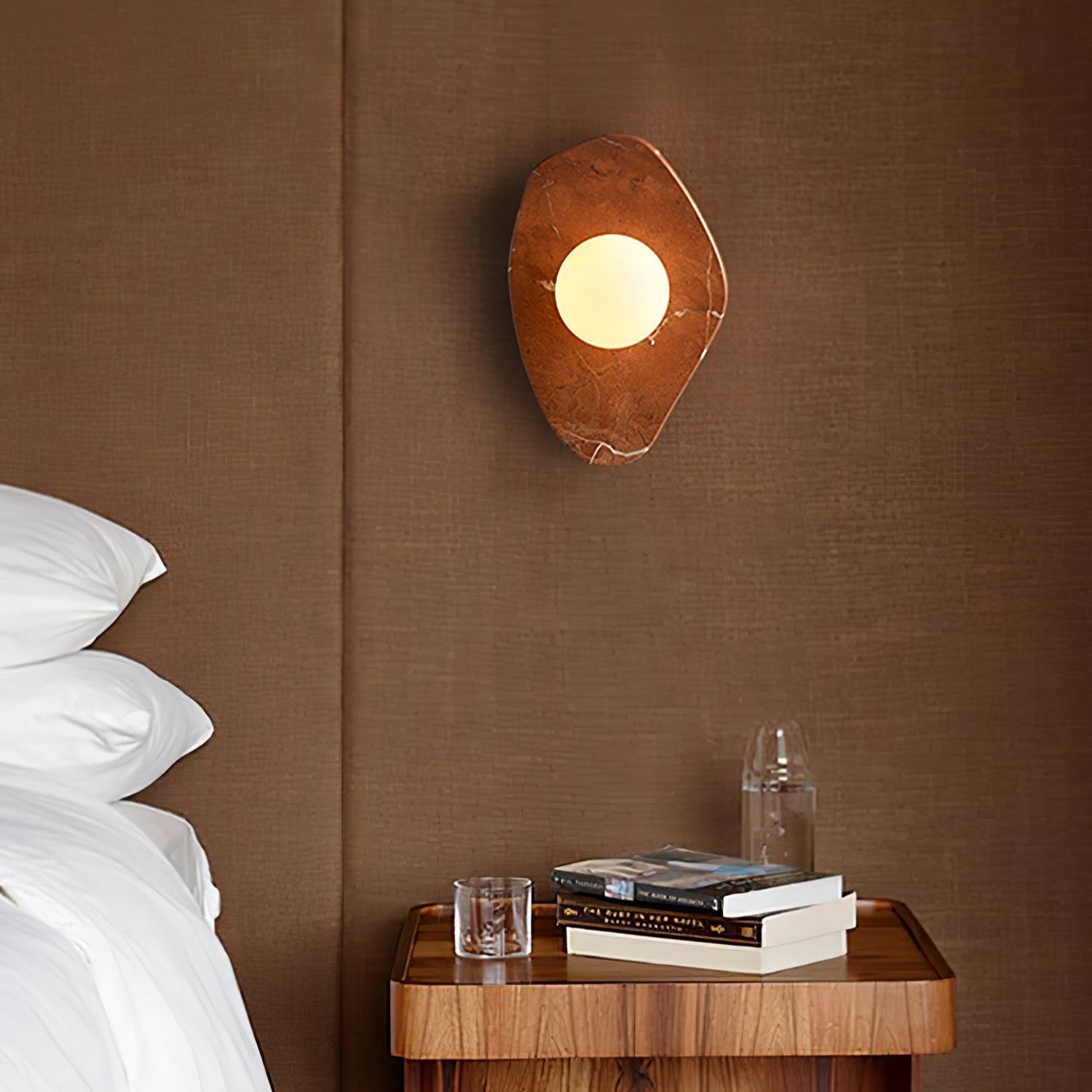 Pebble Rustic Marble Wall Light