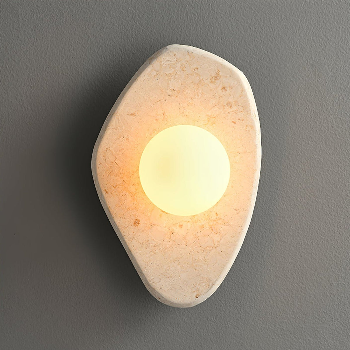 Pebble Rustic Marble Wall Light