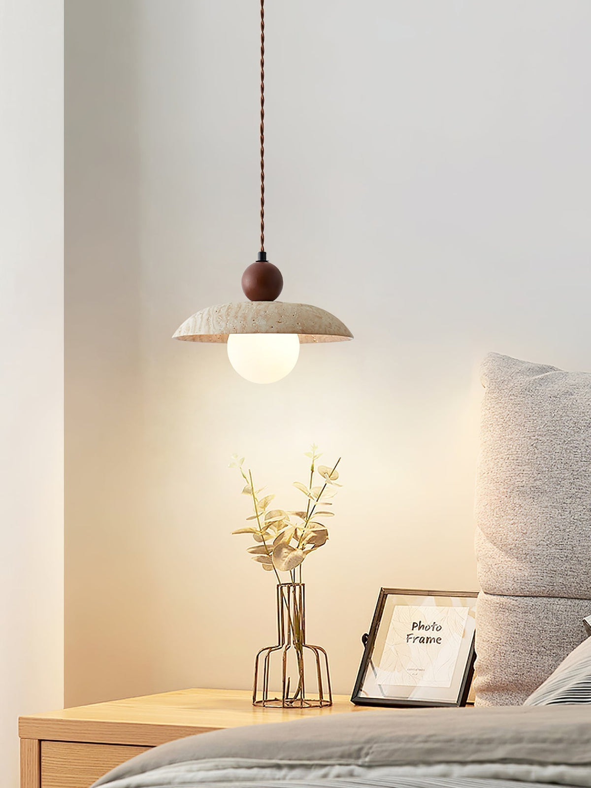 Nerix Travertine Pendant Light