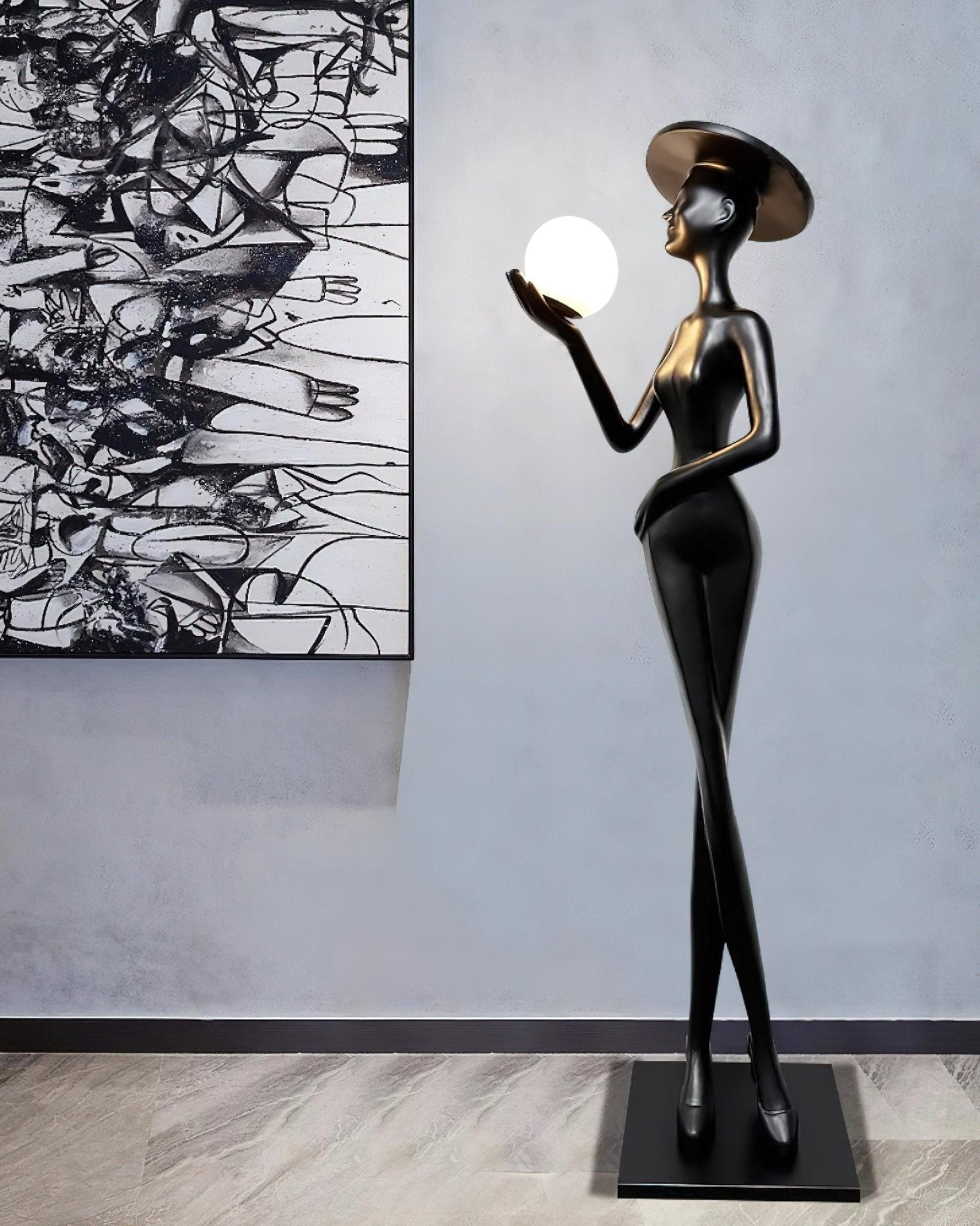 Zevinen Elegant Black Floor Lamp