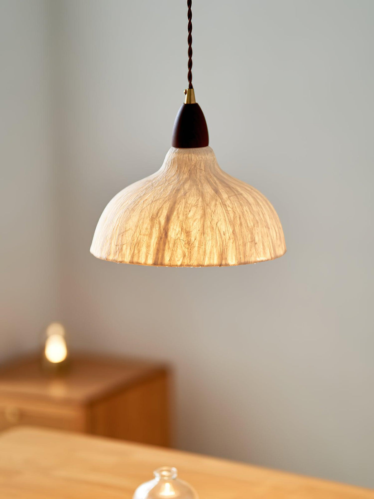 Locan Paper & Wood Pendant Lamp