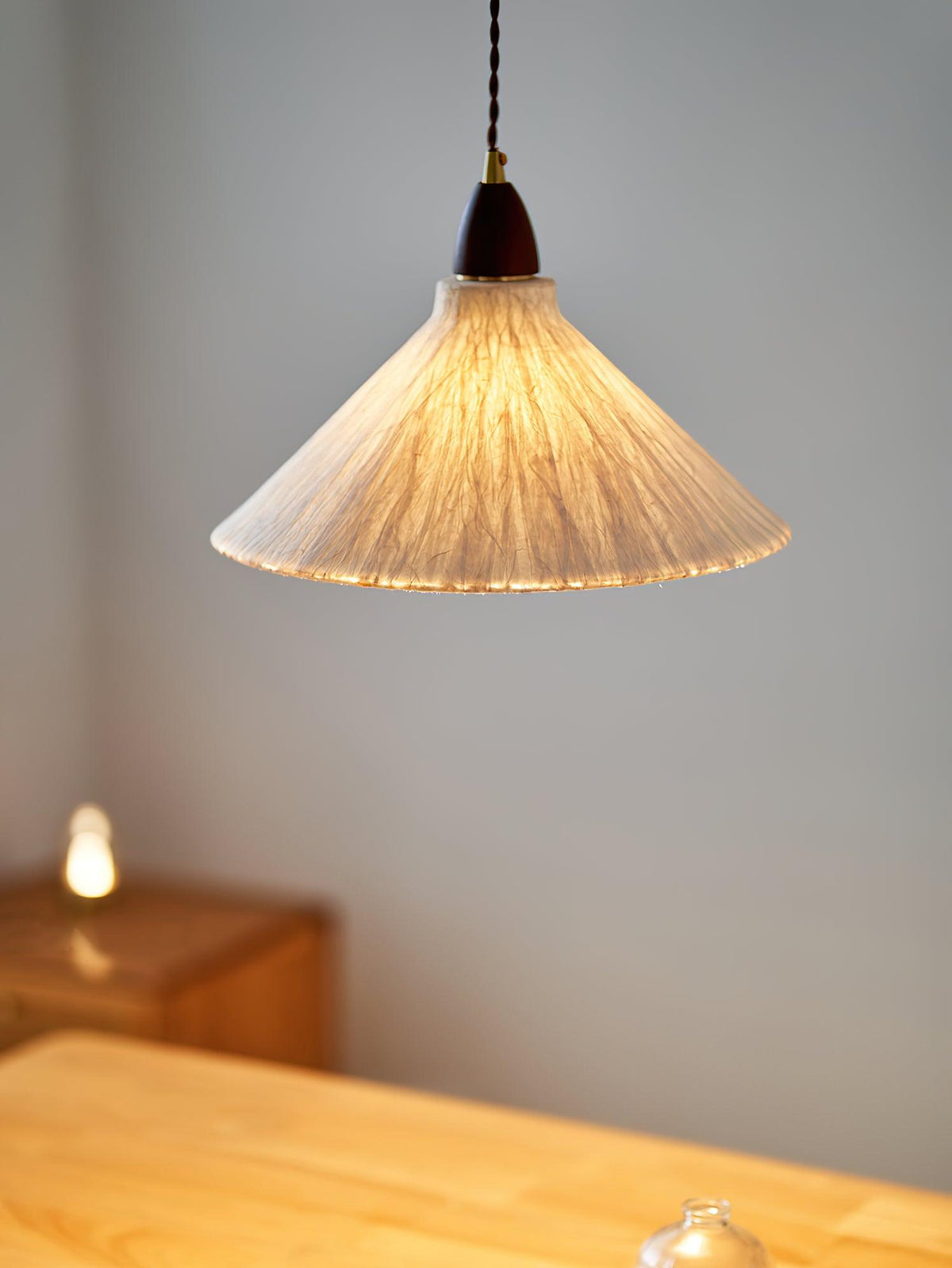 Locan Paper & Wood Pendant Lamp