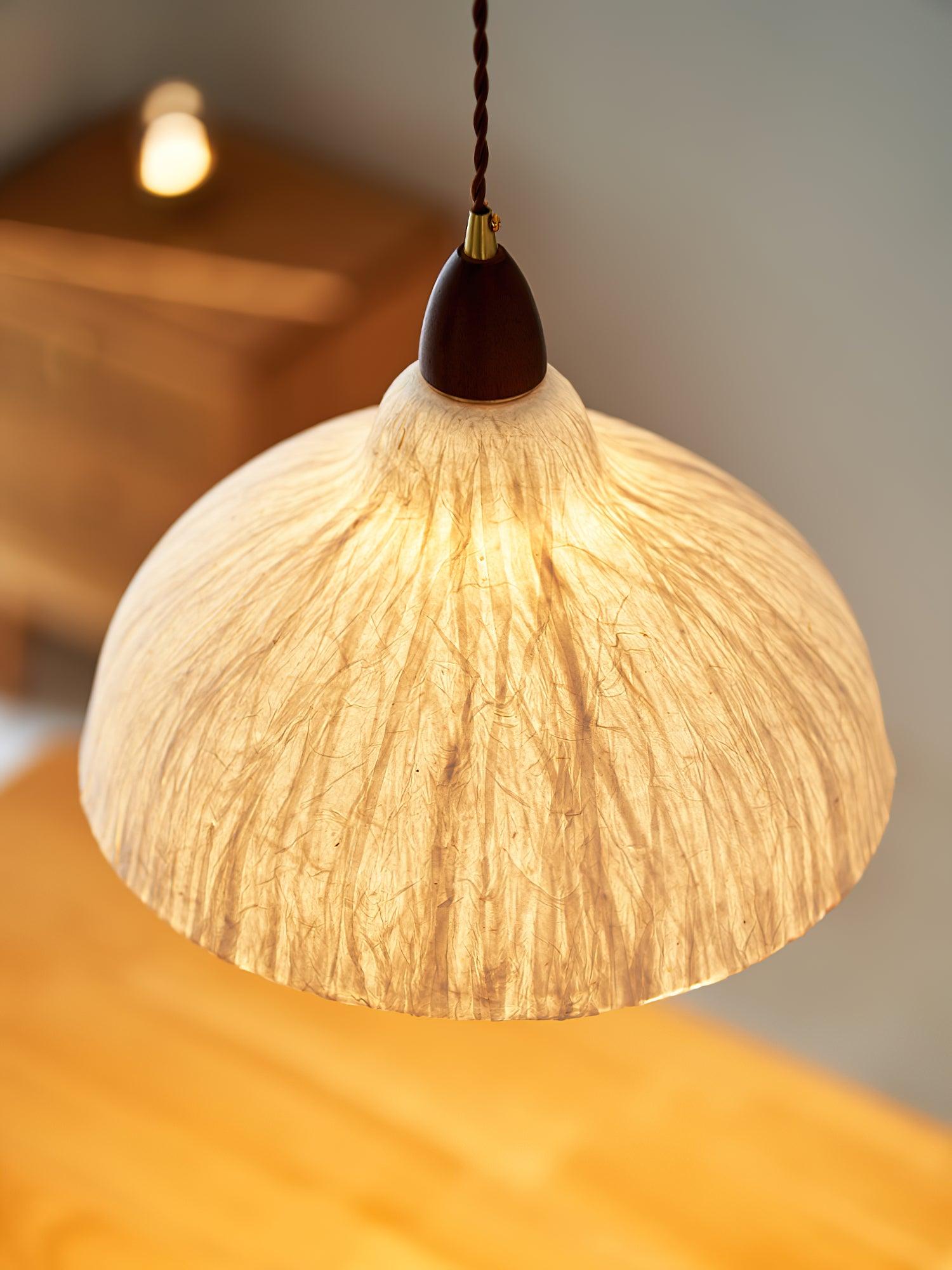 Locan Paper & Wood Pendant Lamp